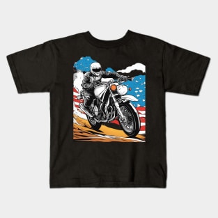 Motorcycle Rider Kids T-Shirt